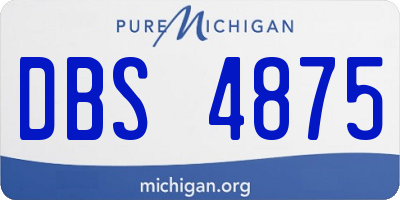 MI license plate DBS4875