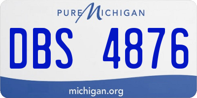 MI license plate DBS4876