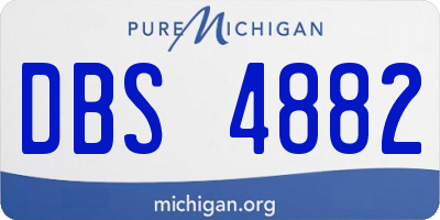 MI license plate DBS4882