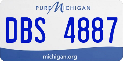 MI license plate DBS4887