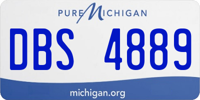 MI license plate DBS4889