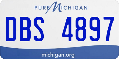 MI license plate DBS4897