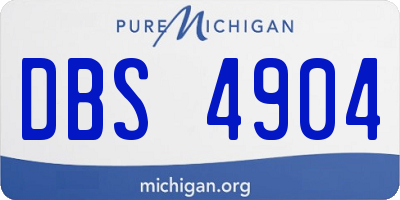 MI license plate DBS4904
