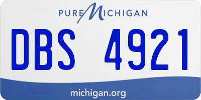 MI license plate DBS4921