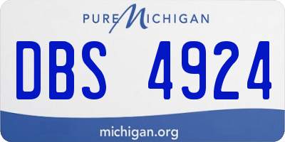 MI license plate DBS4924