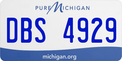 MI license plate DBS4929