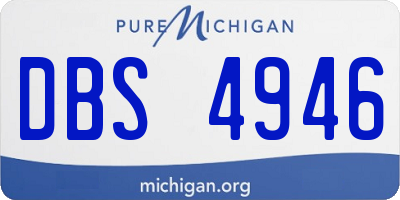 MI license plate DBS4946