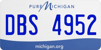MI license plate DBS4952