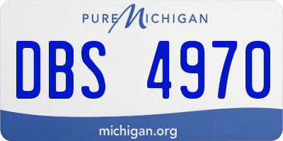 MI license plate DBS4970