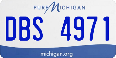 MI license plate DBS4971