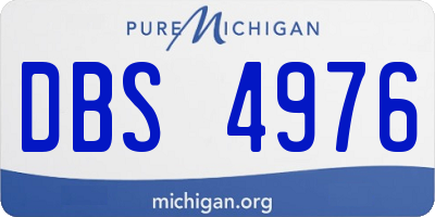 MI license plate DBS4976