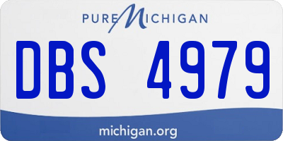 MI license plate DBS4979