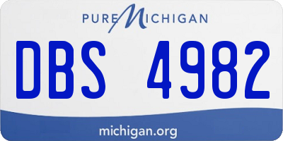 MI license plate DBS4982