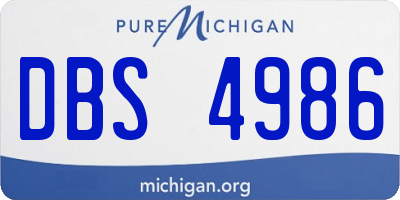 MI license plate DBS4986