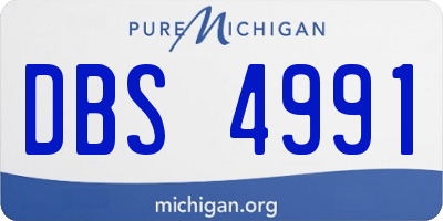 MI license plate DBS4991