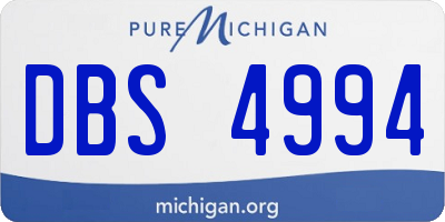 MI license plate DBS4994