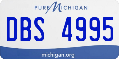 MI license plate DBS4995