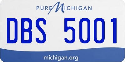 MI license plate DBS5001