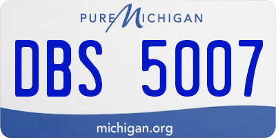 MI license plate DBS5007