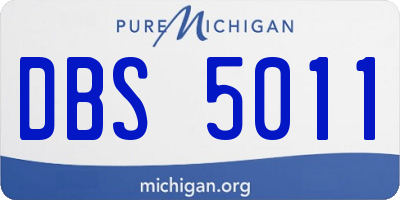 MI license plate DBS5011