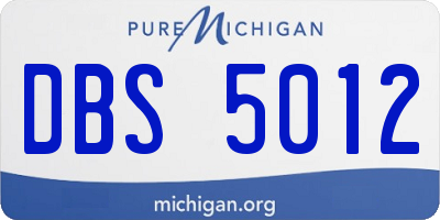 MI license plate DBS5012
