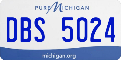 MI license plate DBS5024