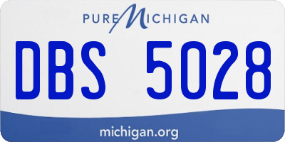 MI license plate DBS5028