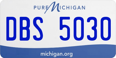 MI license plate DBS5030