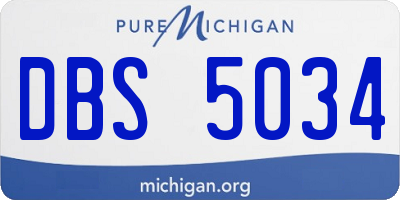 MI license plate DBS5034