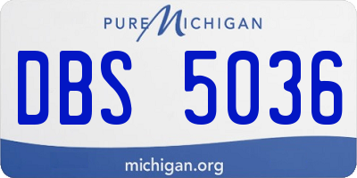 MI license plate DBS5036