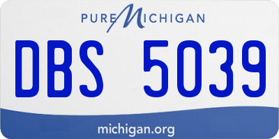 MI license plate DBS5039