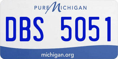 MI license plate DBS5051