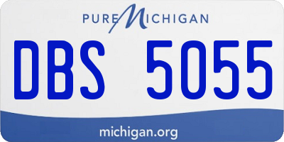 MI license plate DBS5055