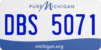 MI license plate DBS5071