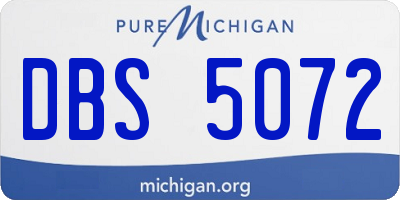 MI license plate DBS5072