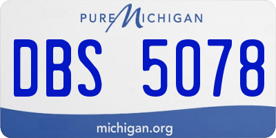 MI license plate DBS5078