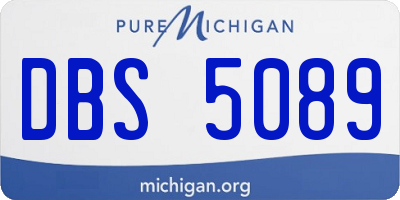 MI license plate DBS5089