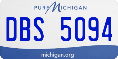 MI license plate DBS5094