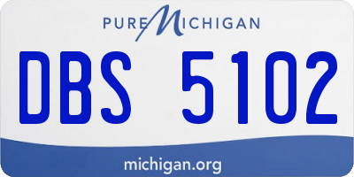MI license plate DBS5102