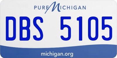 MI license plate DBS5105
