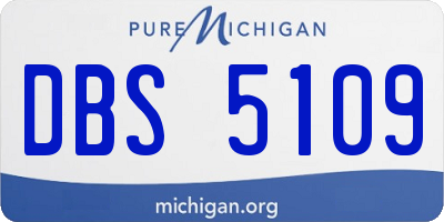 MI license plate DBS5109