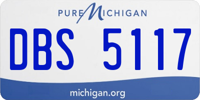 MI license plate DBS5117
