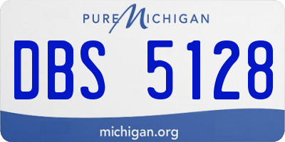 MI license plate DBS5128