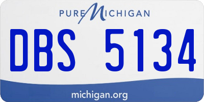 MI license plate DBS5134