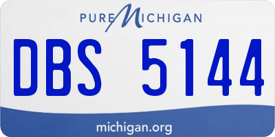 MI license plate DBS5144