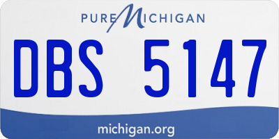 MI license plate DBS5147