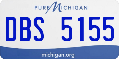 MI license plate DBS5155