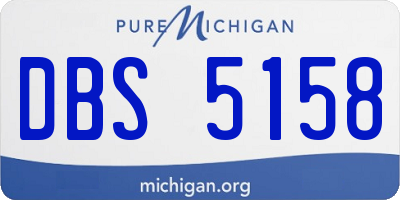 MI license plate DBS5158