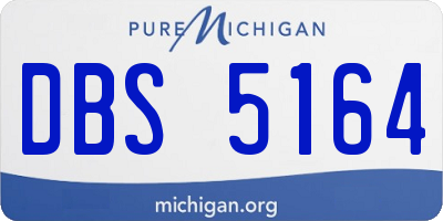 MI license plate DBS5164