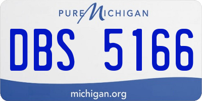 MI license plate DBS5166